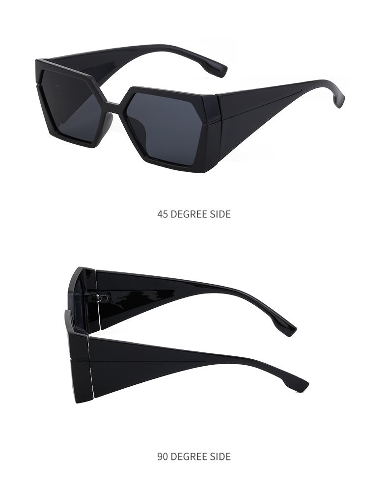 European And American Large Frame Rectangular Sunglasses